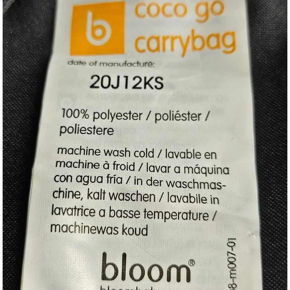 BLOOM COCO GO CARRYBAG – BLACK DUFFLE – CONVENIENT PACKABLE POUCH – MULTIPURPOSE